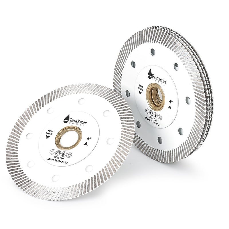 Casaverde 5pc/Lot Super Thin Tile Blade 4 inch Turbo Porcelain Blade for Marble and Tiles - Image 2